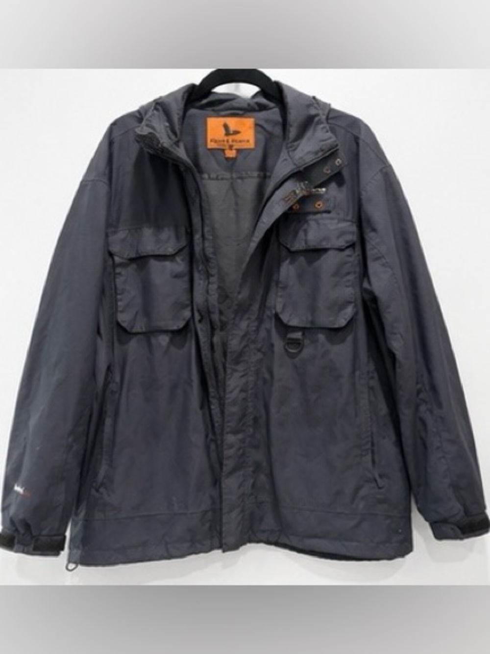 Field & Stream HydroProof Ultra Waterproof Hooded Fishing Jacket Men’s XL Navy